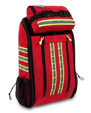 Akutryggsäck röd snabböppning, tom